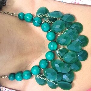 Elegant Green Statement Necklace